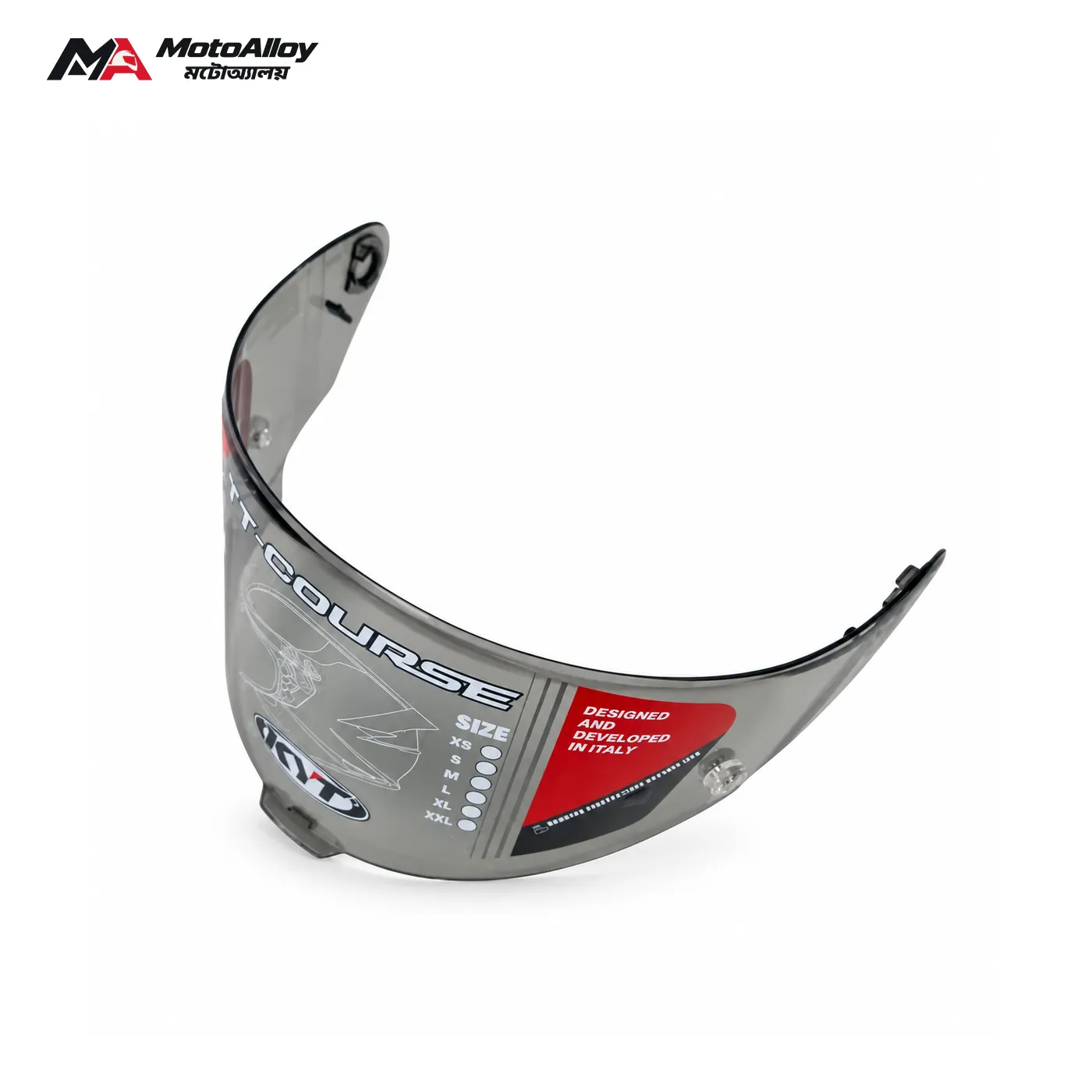 KYT TT Course Light Smoke Visor